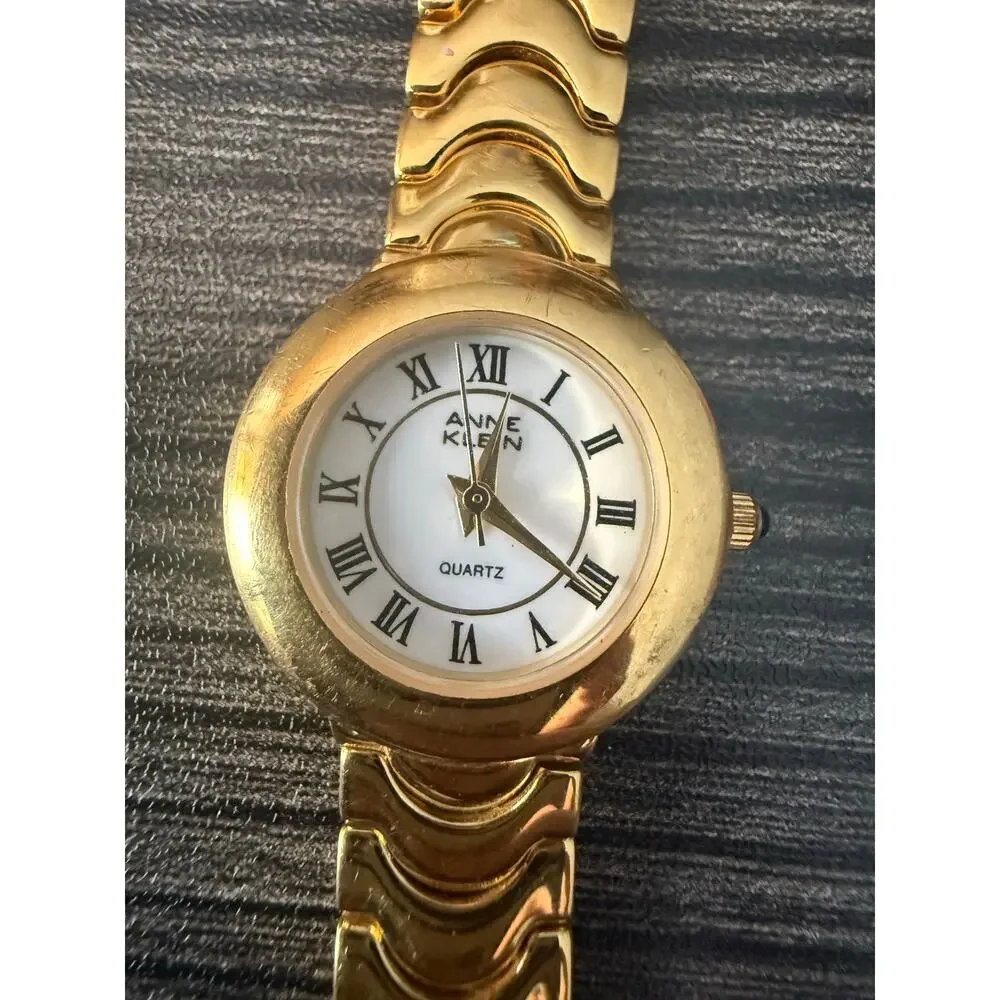 6/$25 Vintage Anne Klein Gold-Tone Quartz Watch- NEEDS BATTERY
